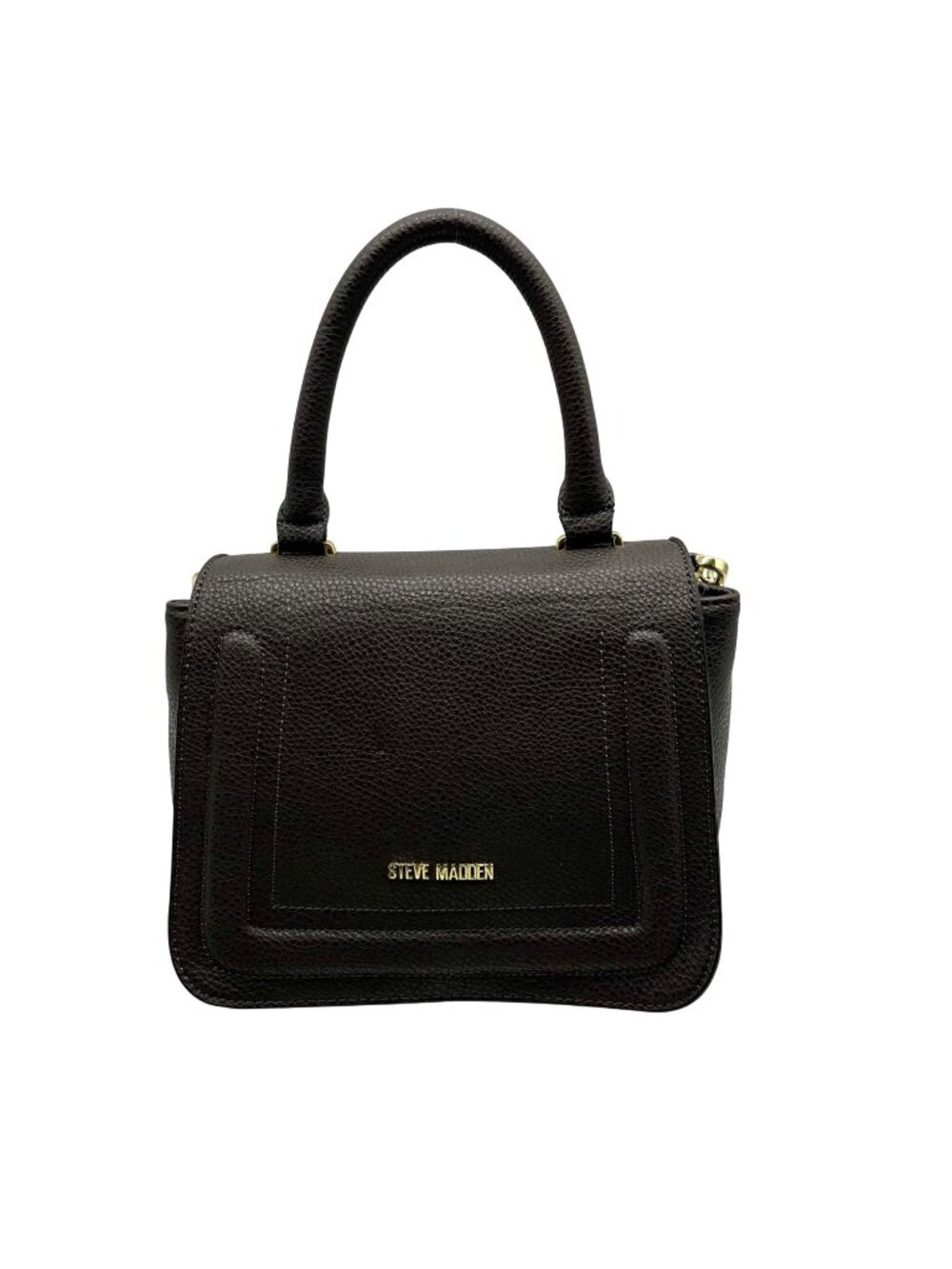 Steve Madden Black Faux Leather Crossbody Bag